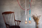 NowoczeKolorowe kable, lampy loft, kable w oplocie, żarówki dekoracyjne