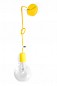 Lampa loft nowoczesny kinkiet kolorowe kable w oplocie żółtym