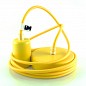 Lampa żółta_kolorowe kable_loft design 2,5m