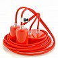 Kolorowe kable w oplocie czerwonym - 2 x 2,5m