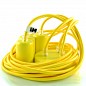 Kolorowe kable w oplocie żółtym: 3 x 2,5m