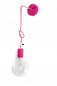 Lampa loft nowoczesny kinkiet kolorowe kable zebra różowo-biała