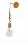 Lampa loft industrialny kinkiet kolorowe kable w oplocie - naturalna rdza
