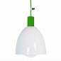 Lampa z kloszem zielonym kolorowe kable imindesign