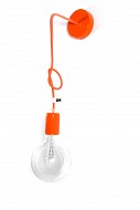 Lampa loft nowoczesny kinkiet kolorowe kable w oplocie pomarańczowym