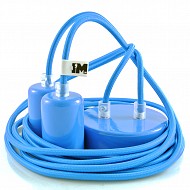 Kolorowe kable w oplocie niebieskim - 2 x 2,5m