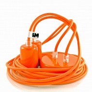 Kolorowe kable w oplocie pomarańczowym - 2 x 2,5m
