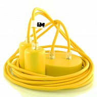 Kolorowe kable w oplocie żółtym - 2 x 2,5m