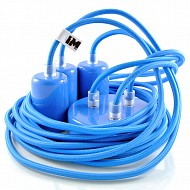 Kolorowe kable w oplocie niebieskim: 3 x 2,5m