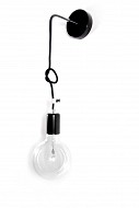 Lampa loft nowoczesny kinkiet kolorowe kable w oplocie czarnym