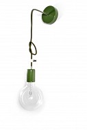 Lampa loft nowoczesny kinkiet kolorowe kable w oplocie - zgniła zieleń