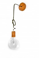 Lampa loft industrialny kinkiet kolorowe kable w oplocie - naturalna rdza