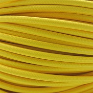 Kabel w tekstylnym oplocie żółty