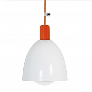 Lampa z kloszem pomarańczowym kolorowe kable imindesign