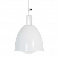 Lampa z białym kloszem kolorowe kable imindesign