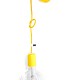 Lampa loft nowoczesny kinkiet kolorowe kable w oplocie żółtym