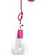 Lampa loft nowoczesny kinkiet kolorowe kable w oplocie różowym