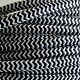 Kolorowe kable w oplocie zebra czarno-biała